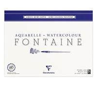 Clairefontaine - Ref 96429C - Fontaine - Almohadilla adhesiva para acuarelas (25 hojas), tamaño 24 x 30 cm, papel de 300 g/m², apto para acuarelas