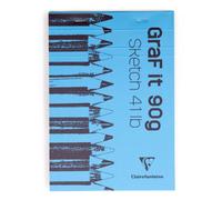 Clairefontaine - Ref 96629C - Cuaderno de dibujo Graf'It - A7 (74 x 105 mm) en tamaño, papel de dibujo de 90 g/m², hojas microperforadas - colores surtidos, 80 hojas (paquete de 1)