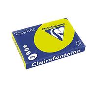 Clairefontaine Resma de papel, 80 gr/m², 500 hojas, Verde Flúor, A3 (42 x 29.7 cm)