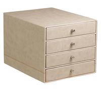 Clairefontaine Rhodiarama clasificador 4 cajones (piel sintética italiano 24,8 x 32,7 x 22,8 cm) Beige