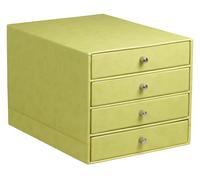 Clairefontaine Rhodiarama clasificador 4 cajones (piel sintética italiano 24,8 x 32,7 x 22,8 cm), color verde