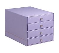 Clairefontaine Rhodiarama clasificador 4 cajones (piel sintética italiano 24,8 x 32,7 x 22,8 cm), color morado