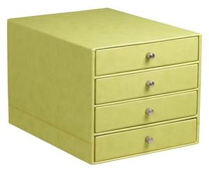 Clairefontaine Rhodiarama clasificador 4 cajones (piel sintética italiano 24,8 x 32,7 x 22,8 cm), color verde