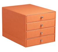 Clairefontaine Rhodiarama clasificador 4 cajones (piel sintética italiano 24,8 x 32,7 x 22,8 cm Tangerine