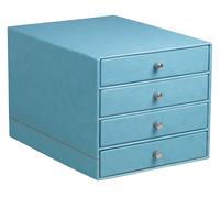 Clairefontaine Rhodiarama clasificador 4 cajones (piel sintética italiano 24,8 x 32,7 x 22,8 cm) turquesa