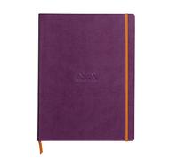 Clairefontaine Rhodiarama - Cuaderno flexible 160 páginas rayadas, marfil 22 x 29,7 cm 90 g Color Morado Oscuro