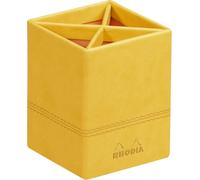 Clairefontaine Rhodiarama - Portalápices de piel sintética 8 x 8 x 11 cm), color amarillo