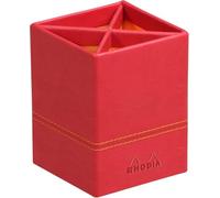 Clairefontaine Rhodiarama , Portalápices de piel sintética 8 x 8 x 11 cm), color rojo amapola