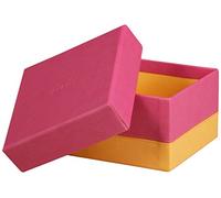 Clairefontaine Rhodiarama Set de 5 cajas anidadas (piel sintética italiano 10 x 15 x 10 cm/16 x 16 x 11 cm/20 x 20 x 11 cm/38 x 24 x 13 cm/44 x 34 x 16 cm Frambuesa