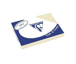 Clairefontaine Text & Cover - Mini resma de cartulina, 100 hojas, color crema