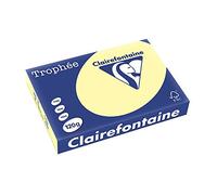 Clairefontaine Trophée 1248C - Resma de papel, 250 hojas, A4, 21 x 29.7 cm, color amarillo canario