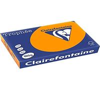 Clairefontaine Trophée - Papel (A4 (210x297 mm), Para hacer copias, Naranja, 160 g/m²)