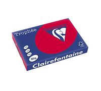 Clairefontaine Trophée - Resma de papel, 80 gr/m², 500 hojas, A3 (42 x 29.7 cm), color rojo grosella