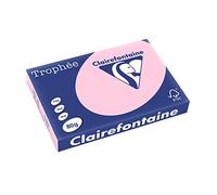 Clairefontaine Trophée - Resma de papel, 80 gr/m², 500 hojas, A3 (42 x 29.7 cm), color rosa