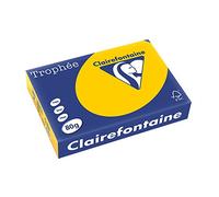 Clairefontaine Trophée - Resma de papel, 80 gr/m², 500 hojas, A4 (21 x 29.7 cm), color amarillo girasol