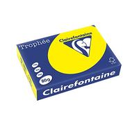 Clairefontaine Trophée - Resma de papel, 80 gr/m², 500 hojas, A4 (21 x 29.7 cm), color amarillo sol