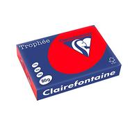 Clairefontaine Trophée - Resma de papel, 80 gr/m², 500 hojas, A4 (21 x 29.7 cm), color rojo coral