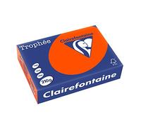 Clairefontaine Trophée - Resma de papel/cartulina, 250 hojas, A4, 21 x 29.7 cm, color rojo cardenal
