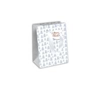 Clairefontaine X-29523-3Cpack - Juego de 6 bolsas de regalo Excellia - Tamaño mediano - 21,5 x 10,2 x 25,3 cm - 210 g - Patrón: abetos azules, fondo blanco - Ideal para: libro, juego, pequeños regalos