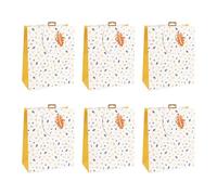 Clairefontaine X-30870-2Cpack - Juego de 6 bolsas de regalo Excellia - Tamaño ancho - 26,5 x 14 x 33 cm - 210 g - Patrón: cabañas de playa, bolsa de verano, azul y rojo - Ideal para: juegos de mesa,