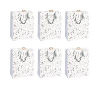 Clairefontaine X-30924-2Cpack - Juego de 6 bolsas de regalo Excellia - Tamaño ancho - 26,5 x 14 x 33 cm - 210 g - Patrón: trineo, esquí, raquetas de nieve, invierno, Navidad, ideal para: juegos de