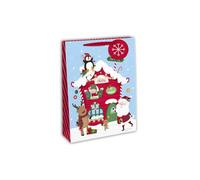 Clairefontaine X-31211-2Cpack - Lote de 12 bolsas de regalo Excellia, formato ancho, 26,5 x 14 x 33 cm, 210 g, diseño de casado, padre, Navidad, Merry Christmas - Ideal para: Juegos de mesa, Puzzles