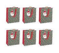 Clairefontaine X-32793-3Cpack - Juego de 6 bolsas de regalo Excellia - Tamaño mediano - 21,5 x 10,2 x 25,3 cm - 210 g - Patrón: Papá Noel Noel - Embalaje de regalo, ideal para: libro, juego, pequeños