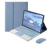 CLALOC Funda con Teclado para Lenovo Tab M10 Plus 3Rd Gen 10.6 2022, Funda Teclado Trackpad Bluetooth Desmontable para M10 Plus 3Rd Gen 10.6'' (TB-125FU/128FU/128XU) 2022 con Ratón,Azul