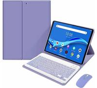 CLALOC Teclado Funda para Xiaomi Redmi Pad 10.6 Inch 2022 con Ratón, Smart Folio Cover con Soporte para Lápiz, Funda con Teclado Bluetooth Inalámbrico Desmontable Magnético para MI Pad,Púrpura