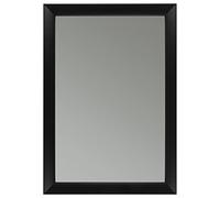 CLAMARO 'ARTUR' Design Espejo de pared de 85 x 145 cm con marco, color negro mate, estilo Shabby Chic, con marco de madera, incluye colgador de metal y material de montaje