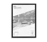 CLAMARO "COLLAGE 20" Marco para fotos 65x125 hecho a medida | Negro Mate | Moderno marco de madera MDF de 20 mm de ancho y diseño slim, incluye cristal acrílico, pared trasera y colgador