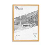 CLAMARO "COLLAGE 20" Marco para fotos 72x102 hecho a mano | Roble Windsor | Moderno marco de madera MDF de 20 mm de ancho y diseño slim, incluye cristal acrílico, pared trasera y colgador