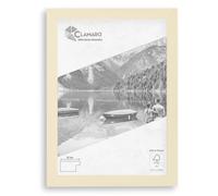 CLAMARO "COLLAGE" Marco de fotos 20x35 hecho a mano a medida | Beige | Marco de fotos moderno de madera MDF con vidrio acrílico, respaldo y colgador (formato horizontal y vertical)