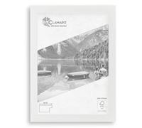 Clamaro 'COLLAGE' marco de fotos 35x70 hecho a mano | Blanco Mate | moderno marco para cuadros de tablero MDF con cristal de vidrio acrílico, placa trasera y colgador (horizontal y vertical)