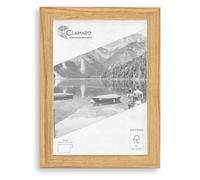 CLAMARO 'COLLAGE' Marco de fotos de 59 x 84 cm, hecho a mano a medida, roble Catania, moderno marco de fotos cuadrado de madera de DM con cristal acrílico, parte trasera y colgador (horizontal y