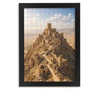 CLAMARO Marco Puzzled para Puzzles de 36x49 cm, Negro Mate, Moldura 30 mm | Lámina de Vidrio Acrílico, Panel Trasero HDF, Colgador Dentado de Metal, Vertical y Horizontal