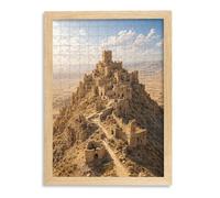 CLAMARO Marco Puzzled para Puzzles de 48x68,3 cm, Roble Salvaje | Lámina de Vidrio Acrílico, Panel Trasero HDF, Colgador Dentado de Metal, Vertical y Horizontal, Moldura 30 mm