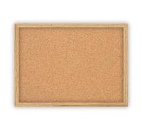 Clamaro 'Memo' - Tablón de corcho (100 x 40 cm, con marco, roble Catania, con marco de madera de densidad media y ganchos de metal, formato Q y vertical), incluye 10 chinchetas
