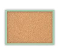 Clamaro 'Memo' - Tablón de corcho con marco (100 x 50 cm, incluye 10 chinchetas, formato Q y vertical), color pastel