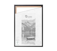 CLAMARO "SFR35" Marco de sombra para bastidor de 80x120 cm | Negro Mate | Marco de MDF para bastidores de lienzos con colgador y material de montaje incluido