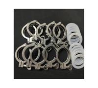 Clamp Sanitario Tri-Clover 0.5-4" - Acero Inoxidable 304 con Guarnición de Silicona, Ferrula 50.5/64mm, Grado Higiénico para Cervecería & Alimentario/Farmacéutico (1/5/10 Piezas)(10pcs,K 119mm 4in)
