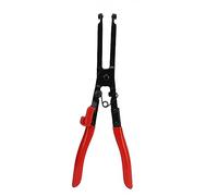 Clamp Spread Pliers with Locking Device,Working on Lap Joint Clamps, Exhaust Pipe Clamp Plier Carbon Steel Heavy Duty Long Plier Jaw Exhaust Hose Clamp Removal Tool
