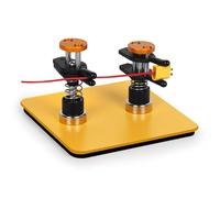 ClampRex O2 Tercera mano para makers - Ayuda de soldadura compacta con pinzas dobles,10 x 10 x 0,5 cm, base magnética, sin retroceso ni marcas - para placas, cables, componentes.