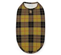 Clan Macleod Camisas de Perro a Cuadros de tartán escocés Camisetas de Verano para Mascotas Camiseta sin Mangas Suave Ropa para Mascotas para Cachorros pequeños y Gatos
