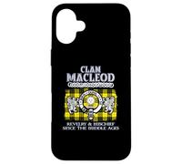 Clan Macleod de los Lewes Macleod escocés Apellido Carcasa para iPhone 16 Plus