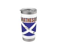 Clan Matheson Tartan Scottish Family Name Scotland Pride Vaso térmico de acero inoxidable de doble pared