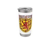 Clan Matheson Tartan Scottish Family Name Scotland Pride Vaso térmico de acero inoxidable de doble pared