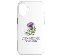 Clan Napier Escocia Acuarela Cardo Carcasa para iPhone 16