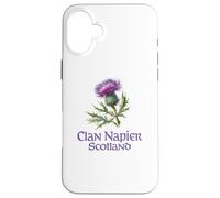Clan Napier Escocia Acuarela Cardo Carcasa para iPhone 16 Plus