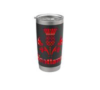 Clan Rose Tartan Scottish Family Name Scotland Pride Vaso térmico de acero inoxidable de doble pared